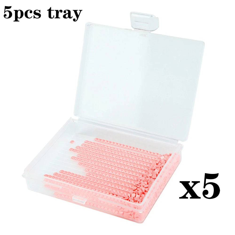 HOMFUN Diamond Painting Tray Storage Box With Lid, 5D Drill Accessories Tools Beading Curved Lock Buckle Plates