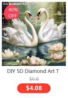 Dragonflies Flying and Flowers Full DIY Diamond Painting Square / Round Drills