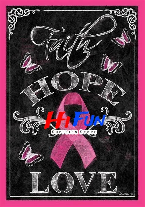 Diamond Painting Pink Breast Cancer Awareness Ribbon 5D DIY Diamond Full Square / Round Drill