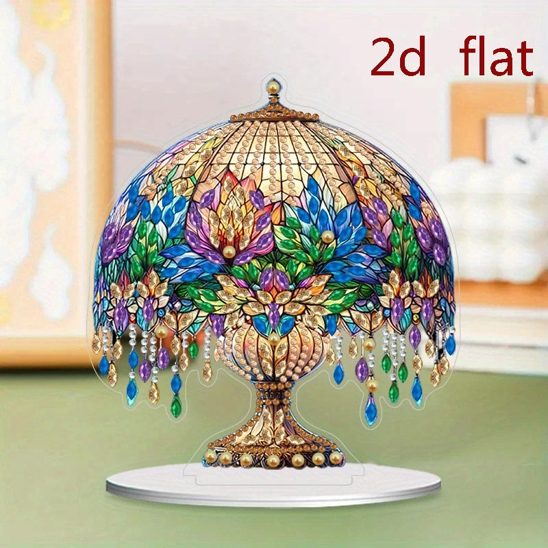 2D/ Flat Diamond Painting Decoration Ornament, DIY Unique Special Shapes Diamond Design, Suitable For Home, Bedroom, Office Desk