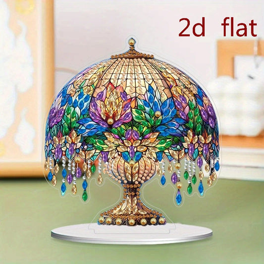 2D/ Flat Diamond Painting Decoration Ornament, DIY Unique Special Shapes Diamond Design, Suitable For Home, Bedroom, Office Desk