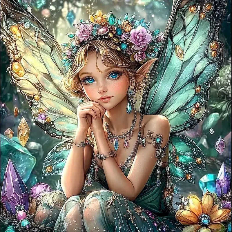 Diamond Painting, Pretty Elf DIY Square / Round