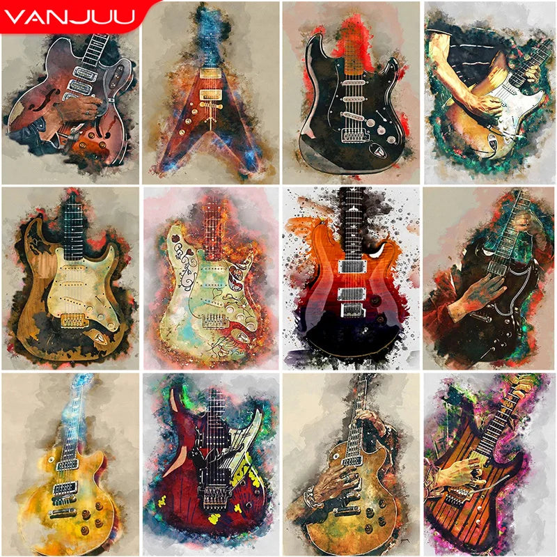 Guitar Full Round Diamond 5D DIY Painting