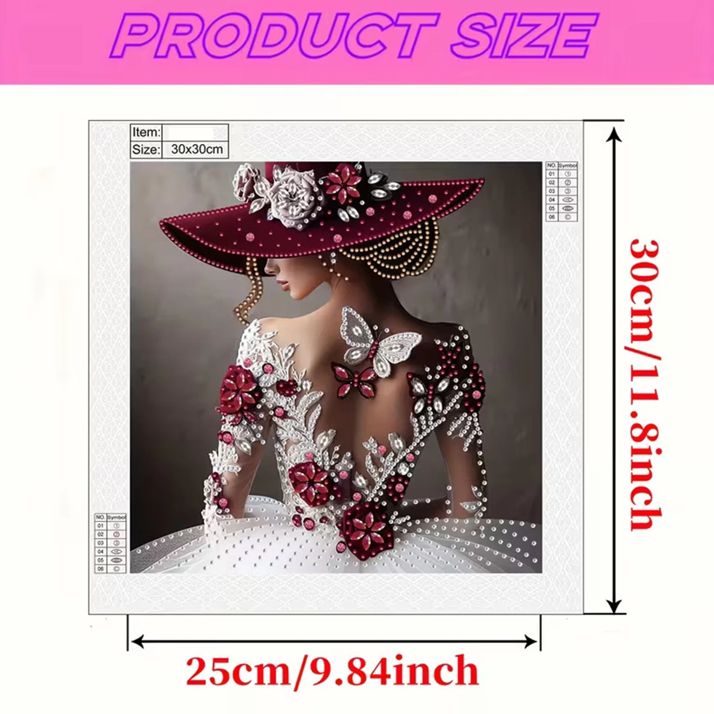 Lovely Lady Special Shaped 5D DIY Partial Drill Diamond Paintings