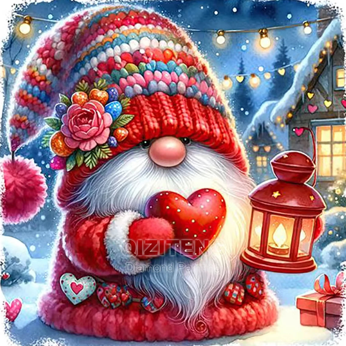 DIY Christmas Diamond Painting Gnome Full Diamond Mosaic Cartoon Elf Cross Stitch Set Art Festival Home Decoration Gift