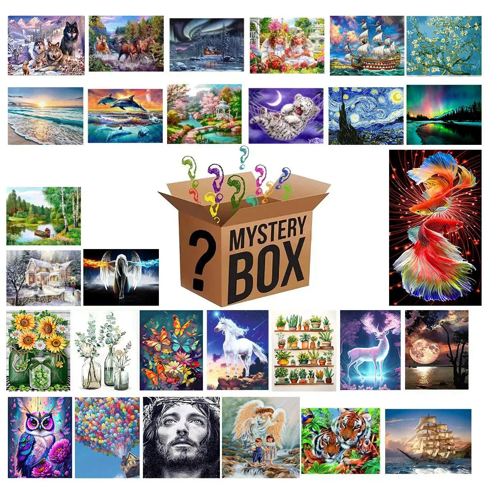 Blind Box Diamond Painted Mystery Box Rhinestone Picture 5D DIY Diamond Embroidery Sales Mosaic