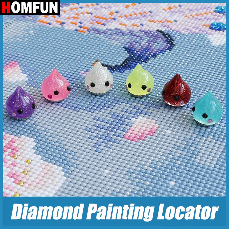 HOMFUN 5D Diamond Painting Locator Magnet Holder Accessories Cover Minder for DIY Art Fixer Tools Random Color