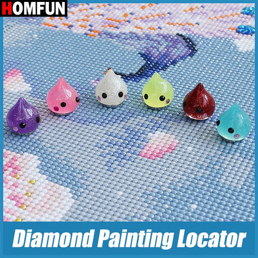 HOMFUN 5D Diamond Painting Locator Magnet Holder Accessories Cover Minder for DIY Art Fixer Tools Random Color