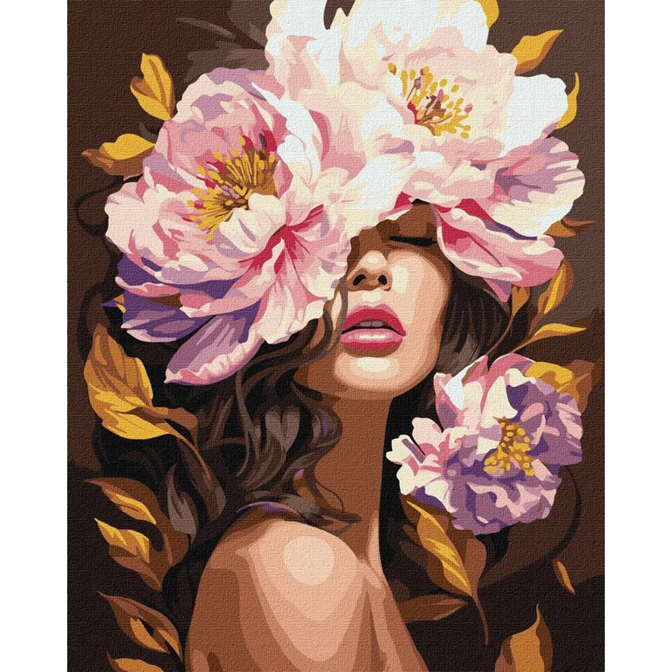 DIY Diamond Painting Beauty Girl Diamond Art Painting Full Square / Round Flower 5D