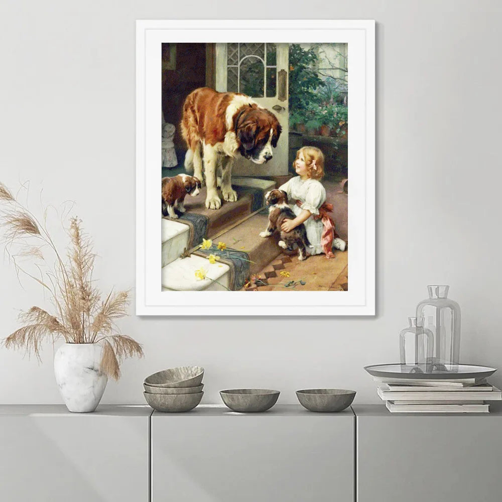 HUACAN 5D DIY Diamond Painting Little Boy and Dog Full Square / Round Full Drill