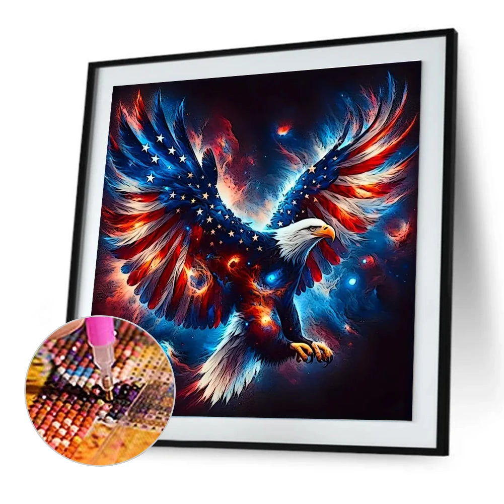 5D DIY Full Round Drill Diamond Painting Eagle Kit Home Decor Art Craft 30x30cm