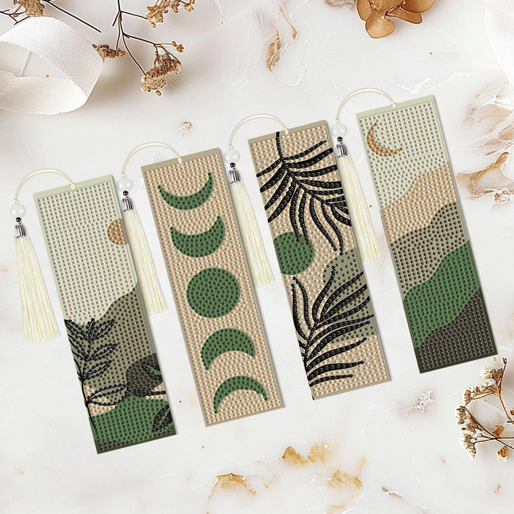 3Pcs Animal DIY Diamond Painting Bookmark With Crystal Pendants