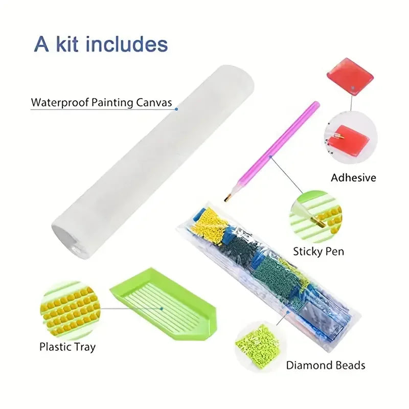 Colorful Lightning Diamond Painting Full Round Drill DIY Diamond Art