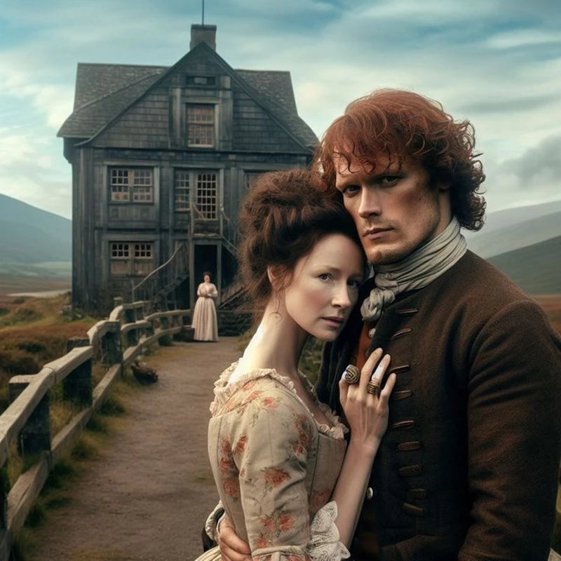 Outlander Diamond Painting Kit Claire Randall, Jamie Fraser Portrait DIY Round Drill
