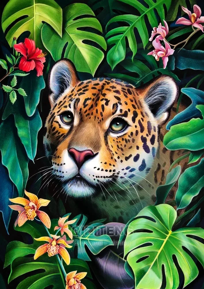 5D DIY Diamond Painting Tiger / Cheetah Full Square / Round Drill