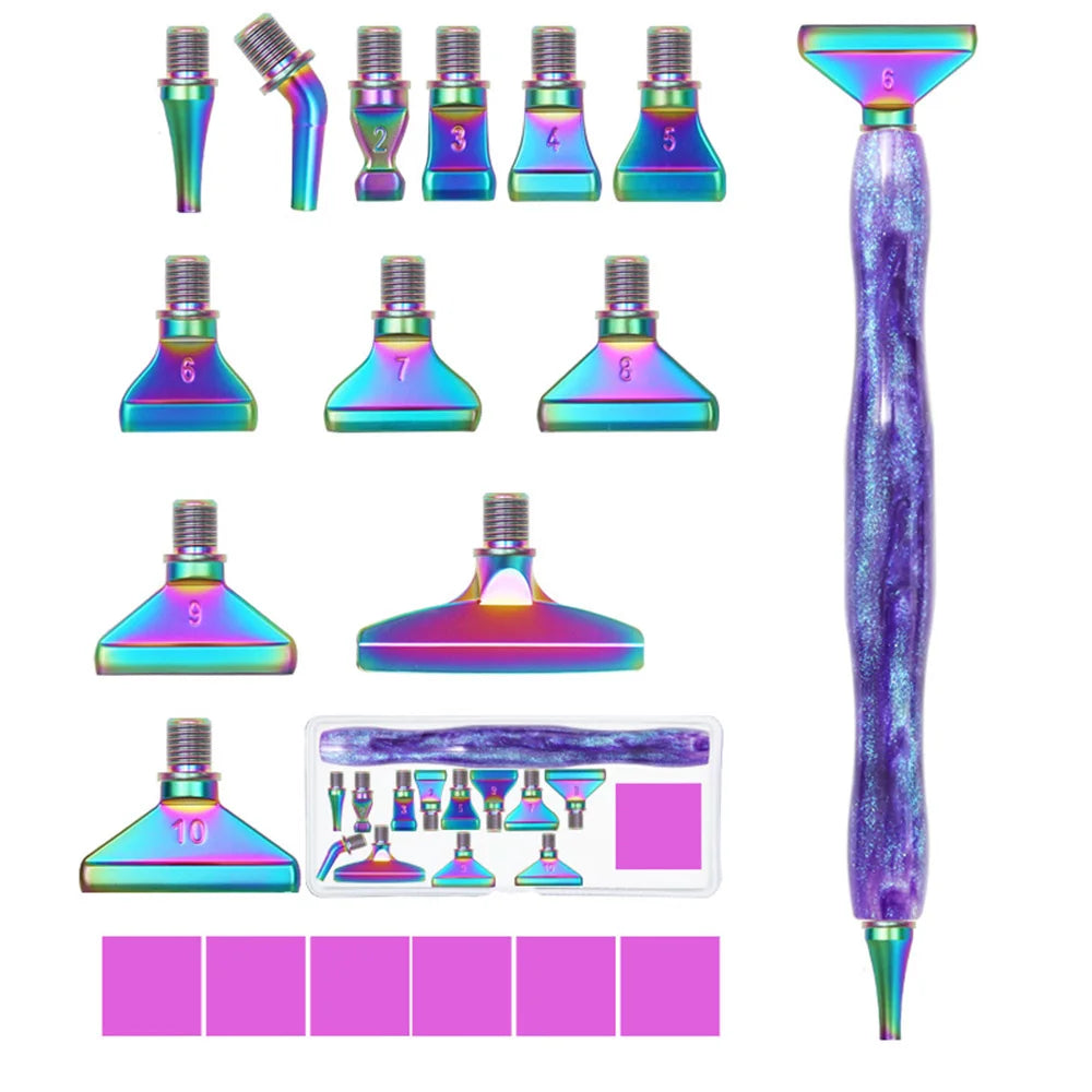 5D Resin Diamond Painting Pen Thread Metal Replacement Pen Heads Point Drill Pens With Glue Clay DIY Art Crafts Diamond Painting