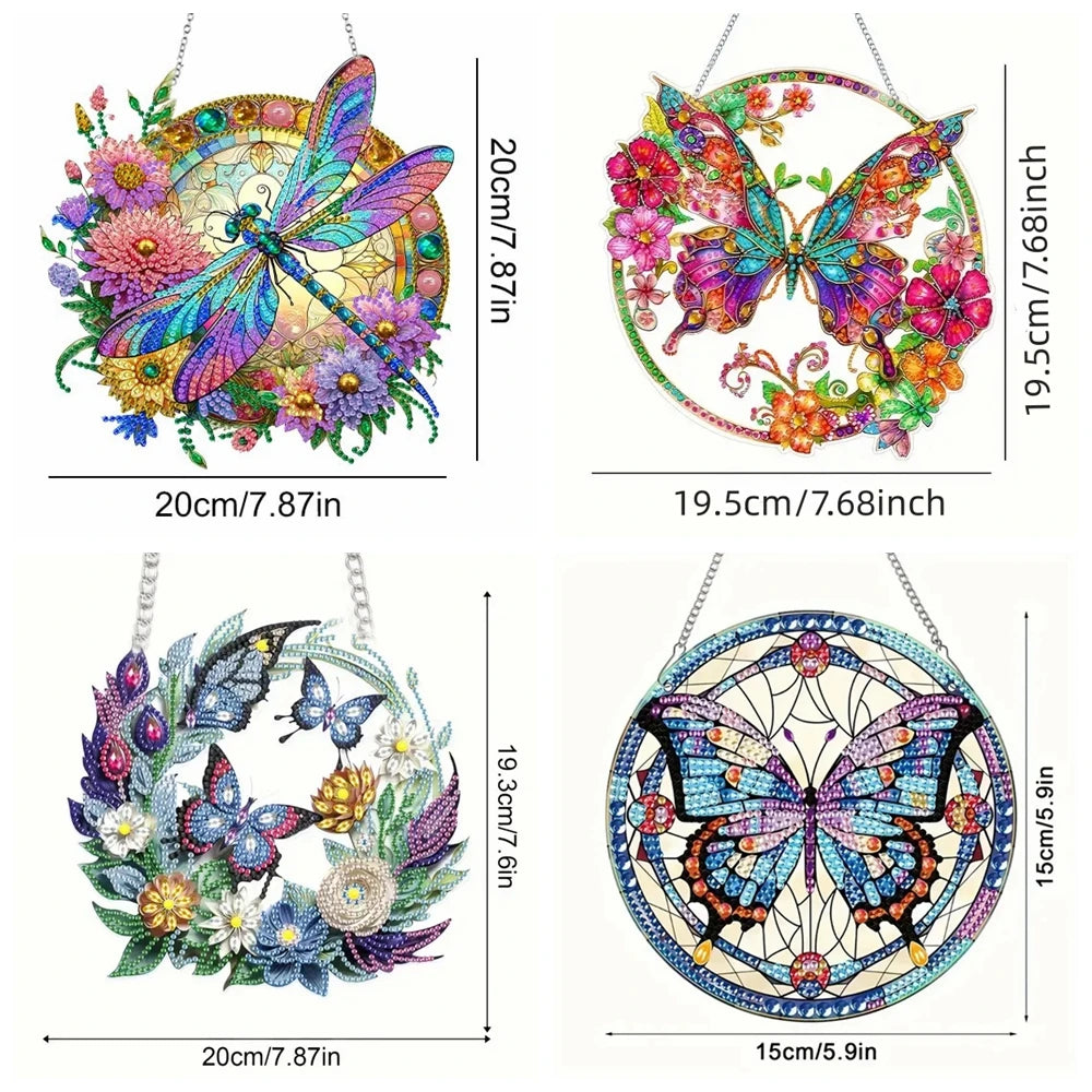 1pc/Set DIY Butterfly Diamond Painting Door Hanging Diamond Art Special Schapes