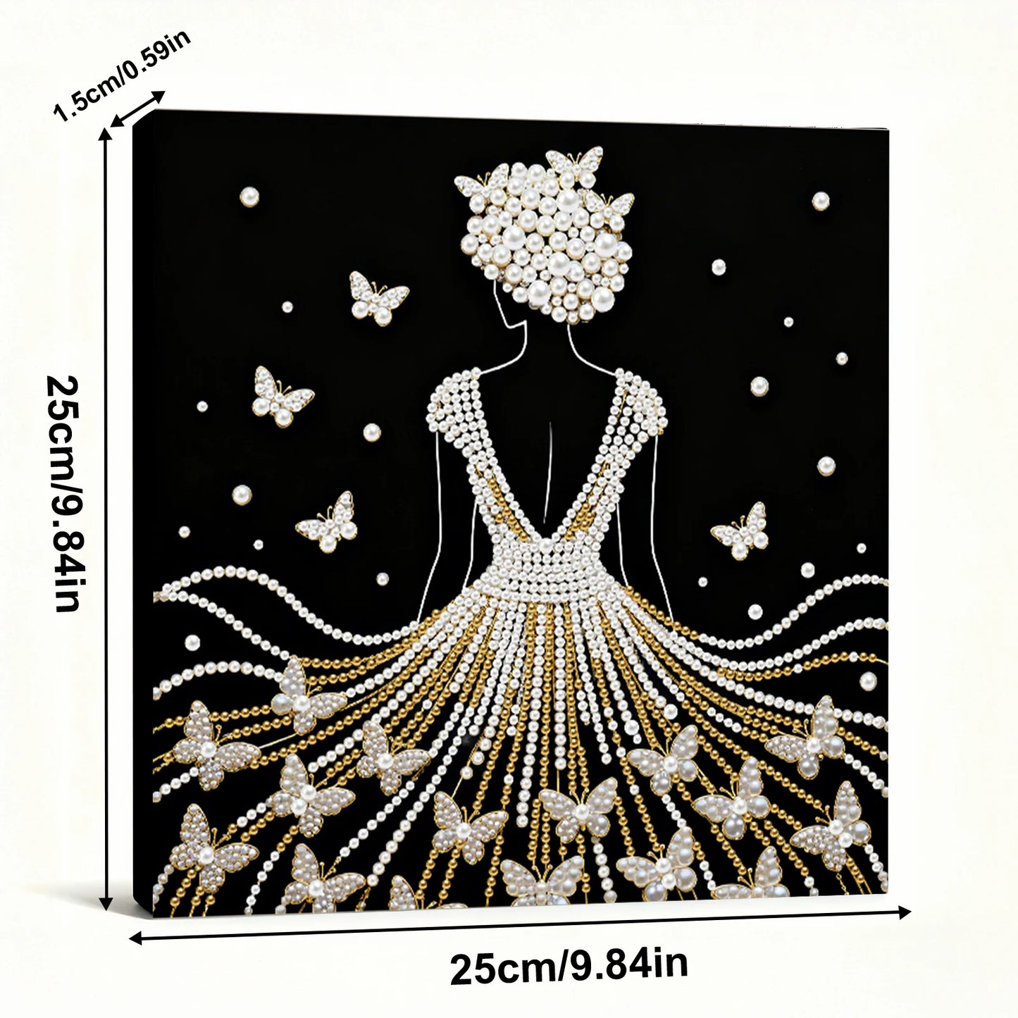 Pearl Painting Kit Pearl Gem Paintings Picture Arts Craft 25x25cm With Frame