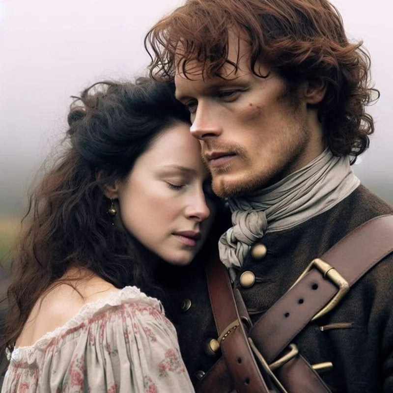 Outlander Diamond Painting Kit Claire Randall, Jamie Fraser Portrait DIY Round Drill