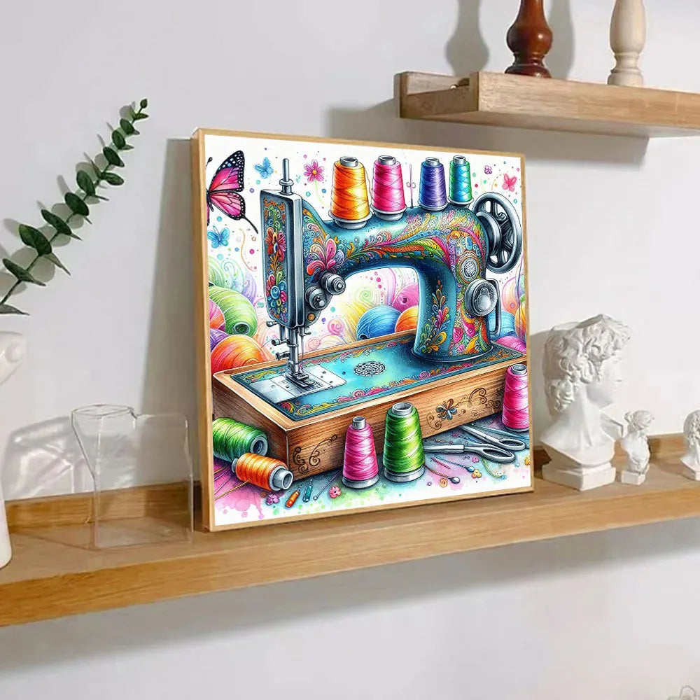 Sewing Machine Diamond Painting Full Round Drill