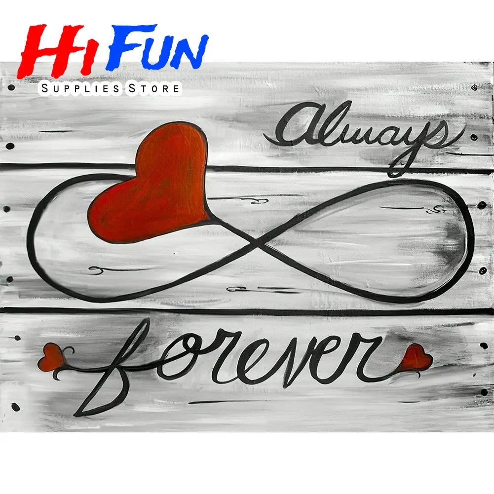 5D Diamond Painting Full Square / Round Family Poster Heart Text Love