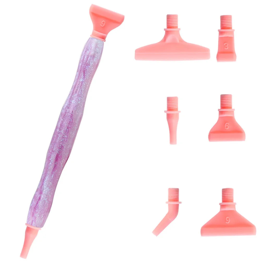 5D Resin Diamond Painting Pen Thread Metal Replacement Pen Heads Point Drill Pens With Glue Clay DIY Art Crafts Diamond Painting