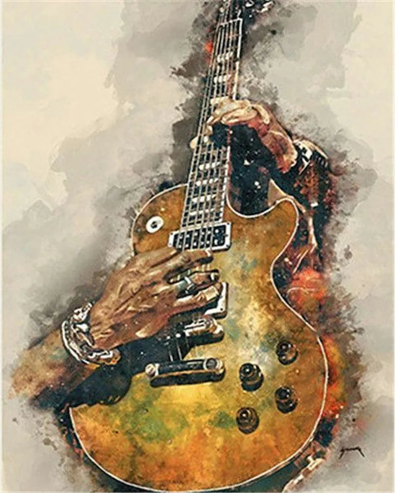 Guitar Full Round Diamond 5D DIY Painting
