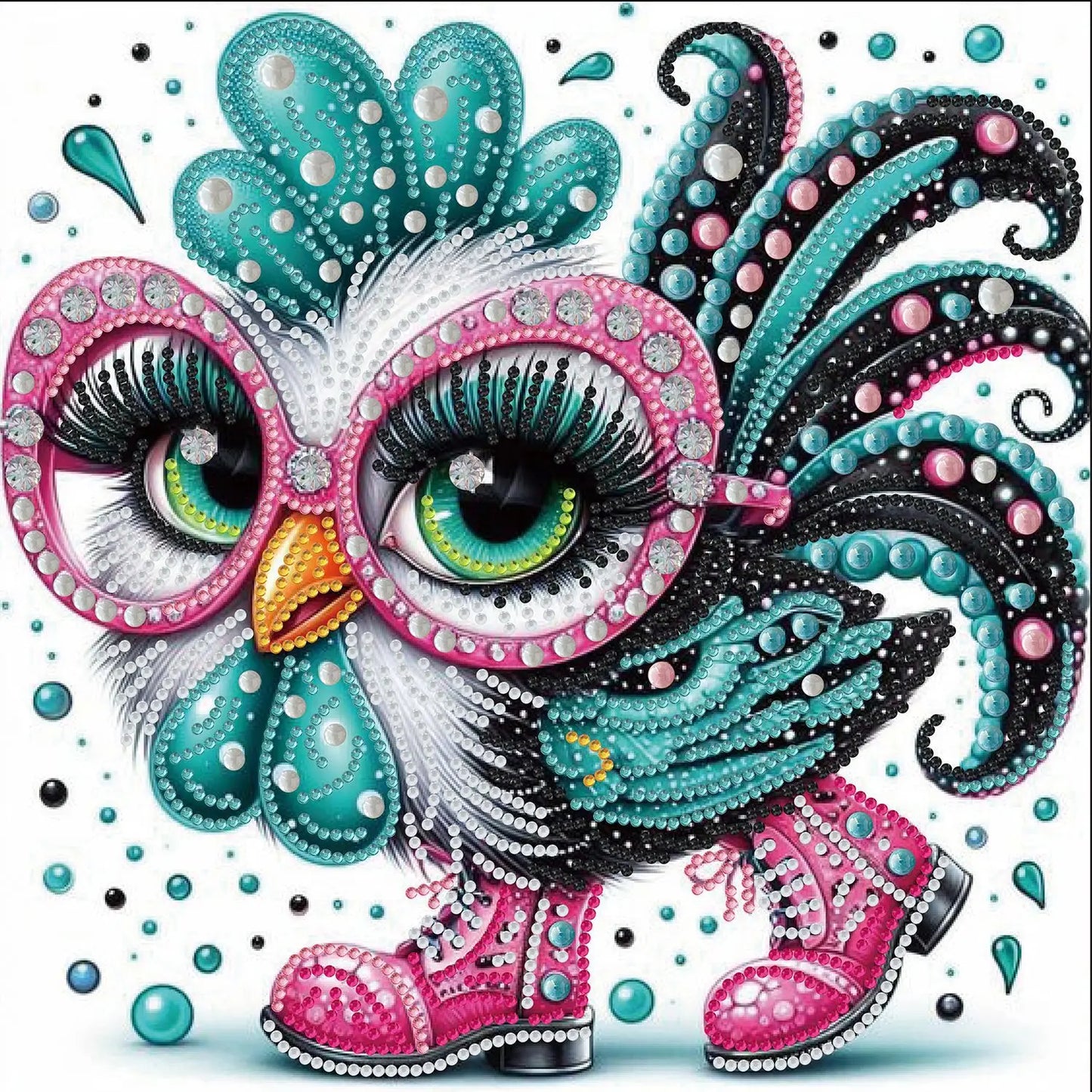 PhotoCustom Special Shape Diamond Painting Kits for Adults Special Shaped Crystal Rhinestones Diamond Art Painting for Home