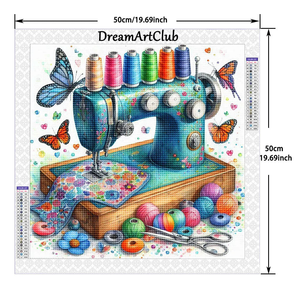 Sewing Machine Diamond Painting Full Round Drill