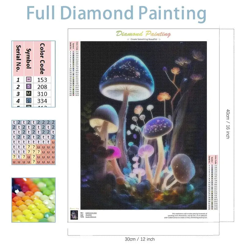 Full Diamond Painting Mosaic Moon 5D DIY Diamond Art Painting Landscape Round Drill