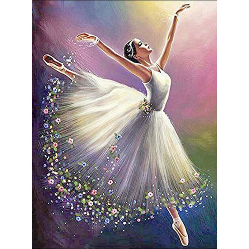 DIY Diamond Painting Ballet Woman, Rhinestone Kit 5D Portrait Picture Mosaic Handmade Art