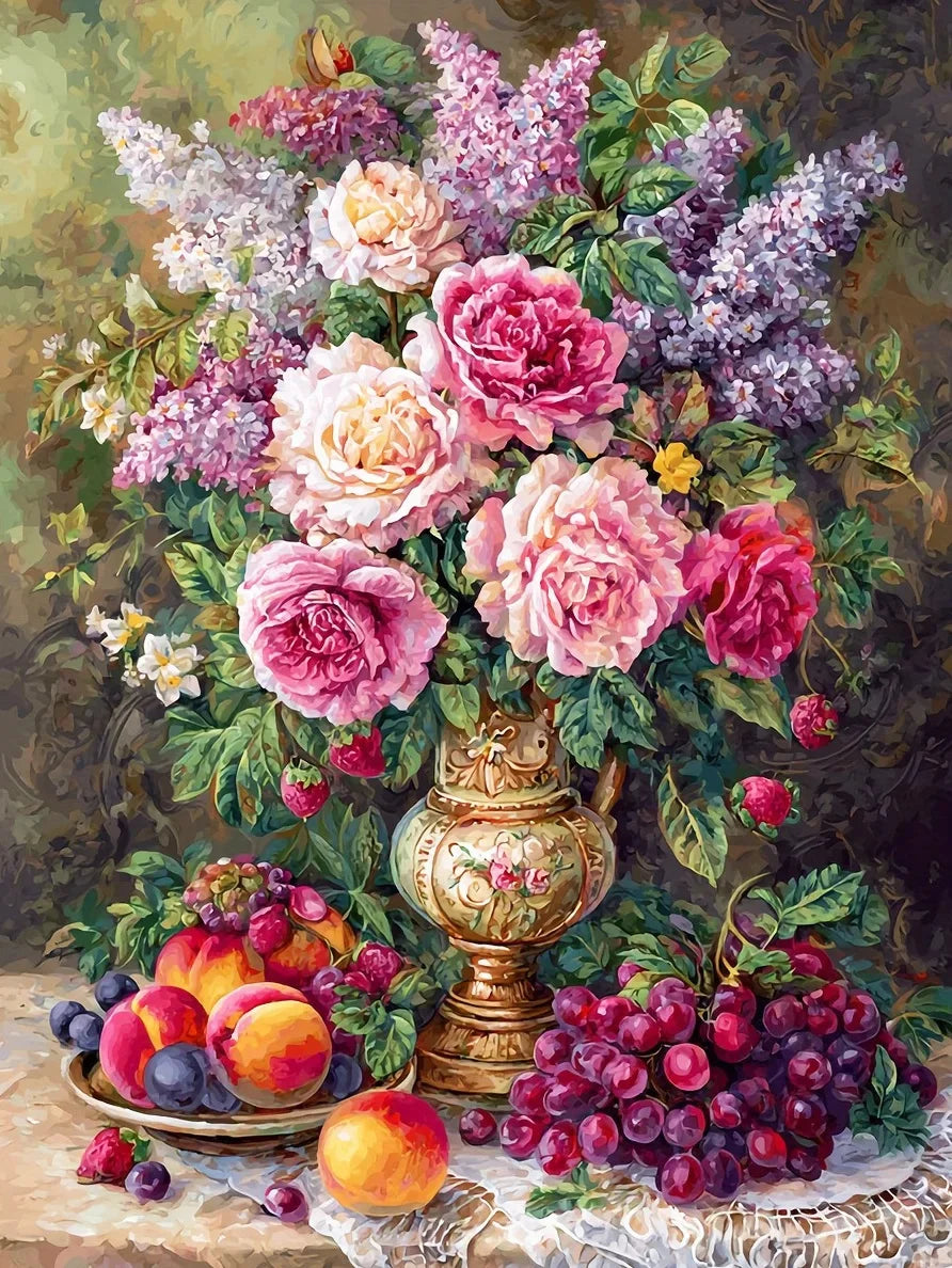 HUACAN Diamond Painting Nature Landscape Mountain House Scenery Tree Lake Full Square / Round Drills