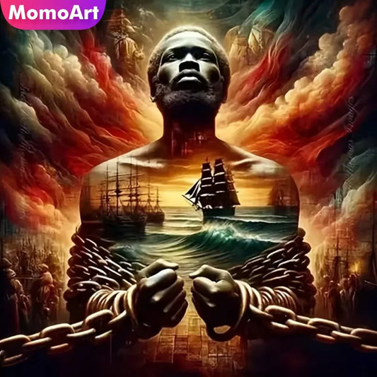 Momoart 5D DIY Diamond Man, Ship, Religion Full Square / Round Drill