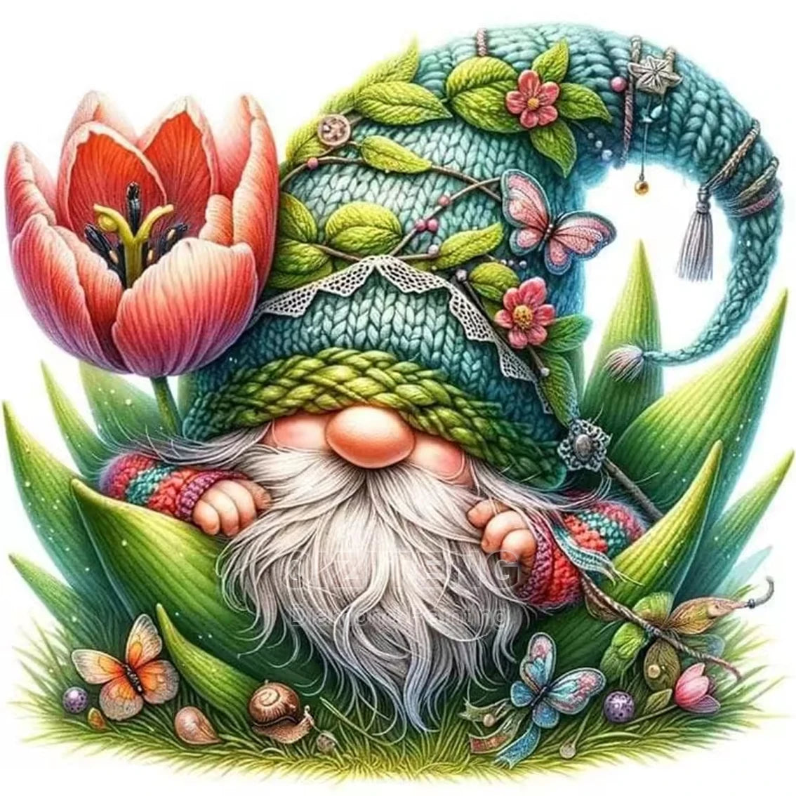 DIY Christmas Diamond Painting Gnome Full Diamond Mosaic Cartoon Elf Cross Stitch Set Art Festival Home Decoration Gift