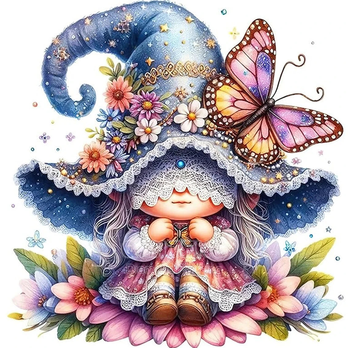 DIY Christmas Diamond Painting Gnome Full Diamond Mosaic Cartoon Elf Cross Stitch Set Art Festival Home Decoration Gift