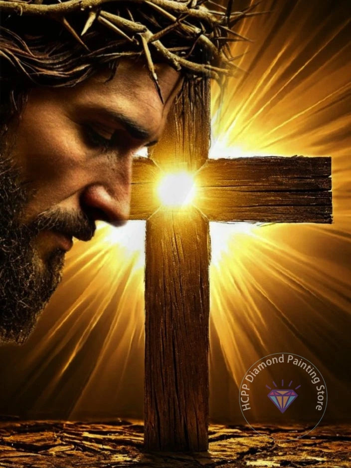 Jesus Christ Cross Diamond Painting Kit 5D DIY Round Drill