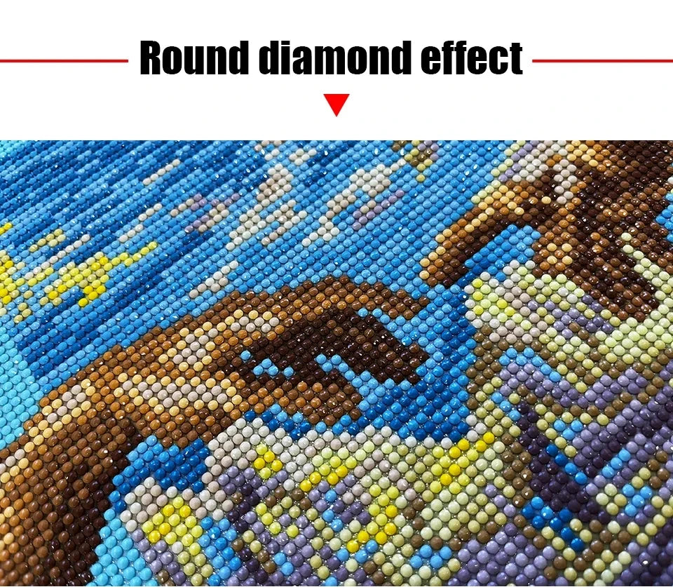 Farm Scenery and Beautiful Birds, 5D Diamond Painting Full Square / Round Drill