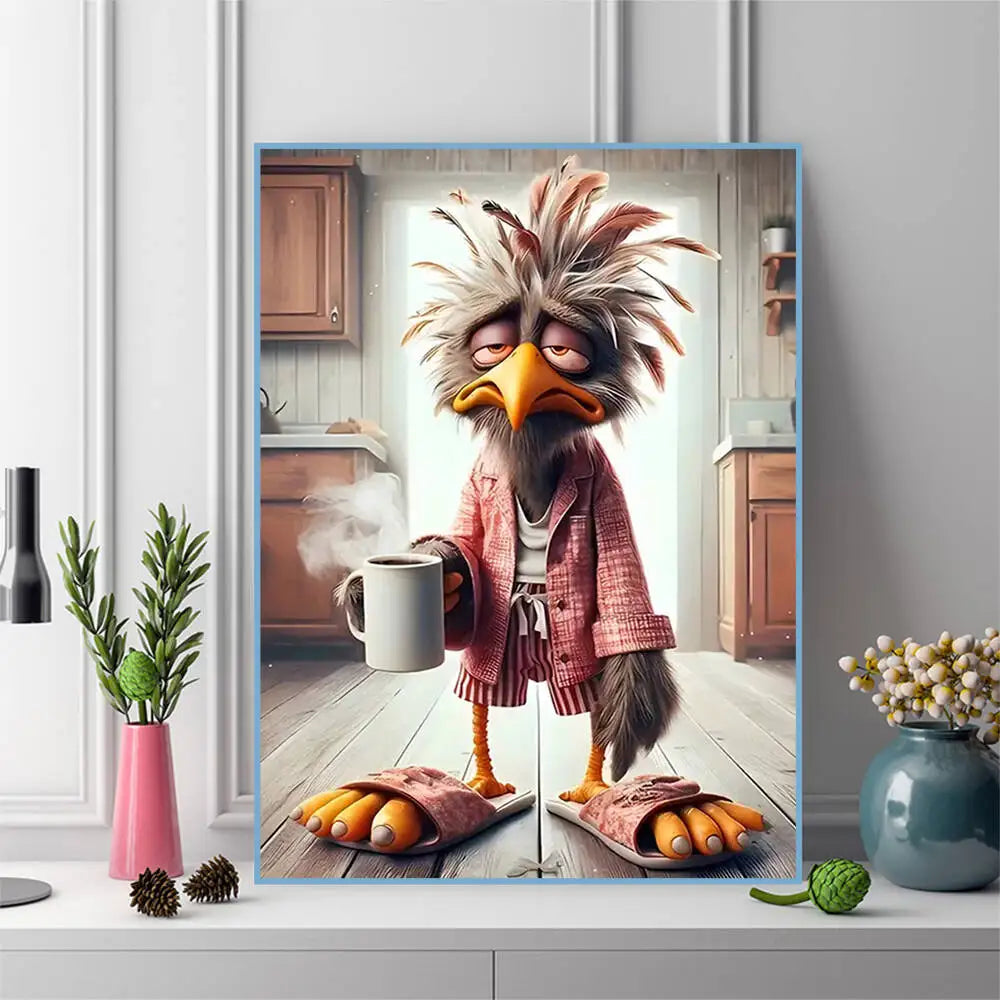 Evershine 5D DIY Diamond Painting Chicken Painting Humor Full Square / Round Drill