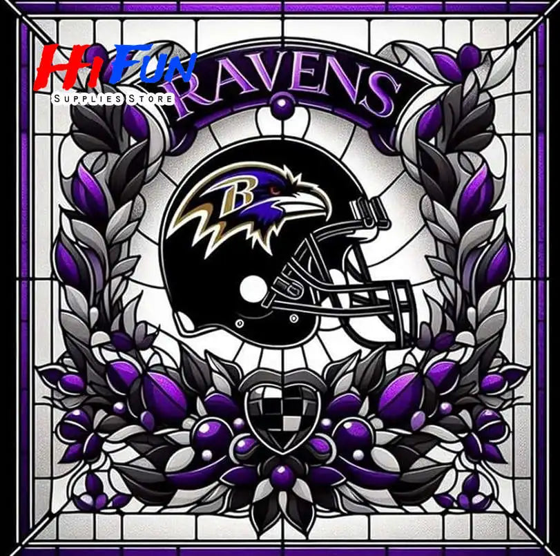 Full Drill Diamond Painting American Traditional Style Football Helmets For Sports Fans Full Square / Round Drill