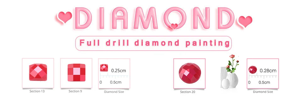 House Diamond Painting Landscape Flower5d DIY Square / Round Full Drill