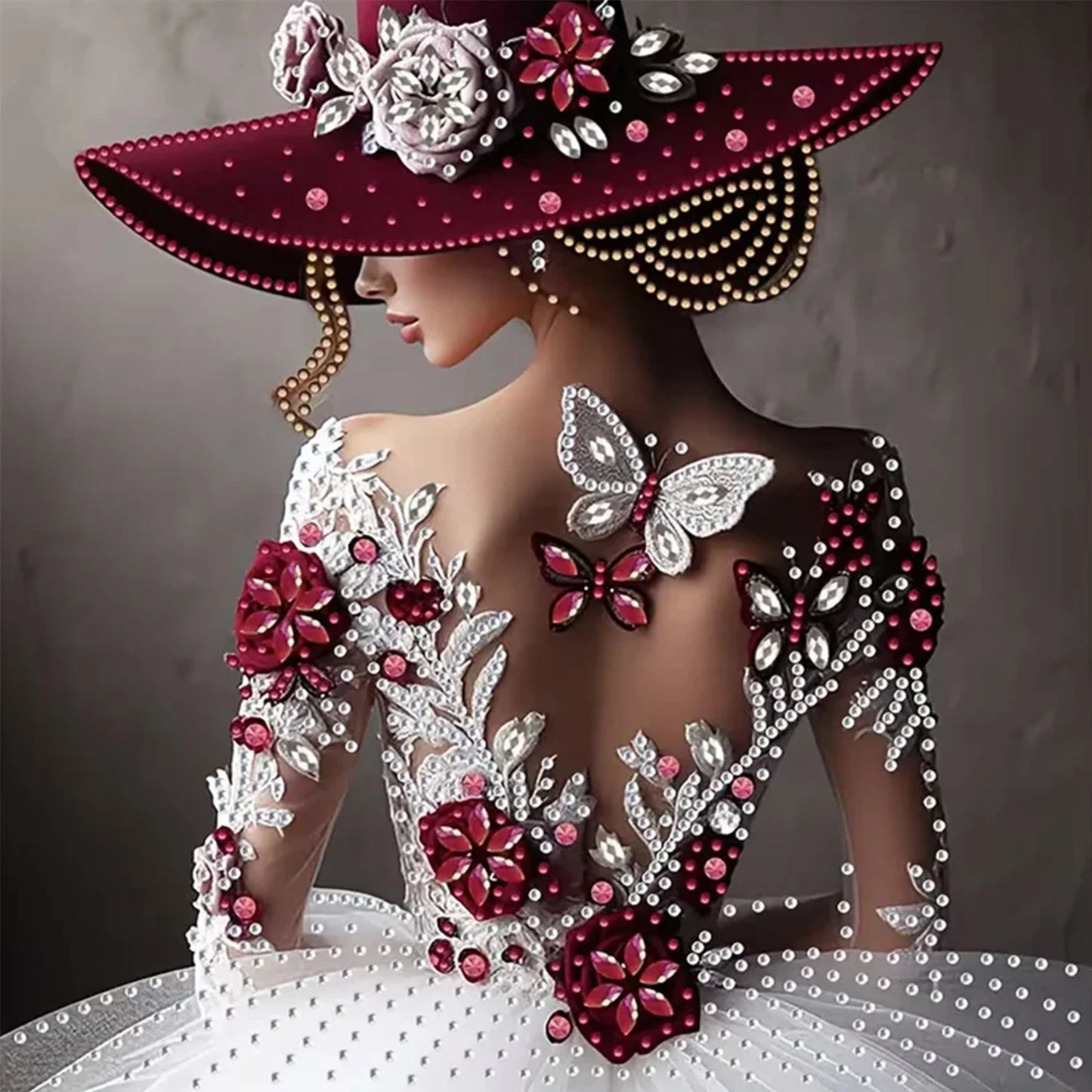 Lovely Lady Special Shaped 5D DIY Partial Drill Diamond Paintings