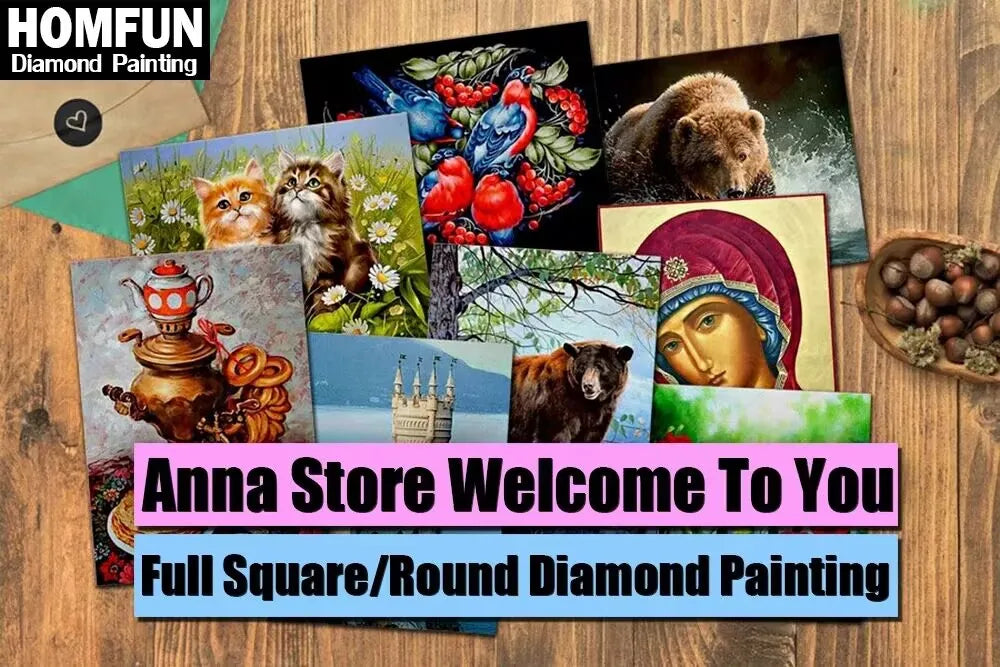 DIY Diamond Painting Kit "Animals" 5D Square/Round Drills