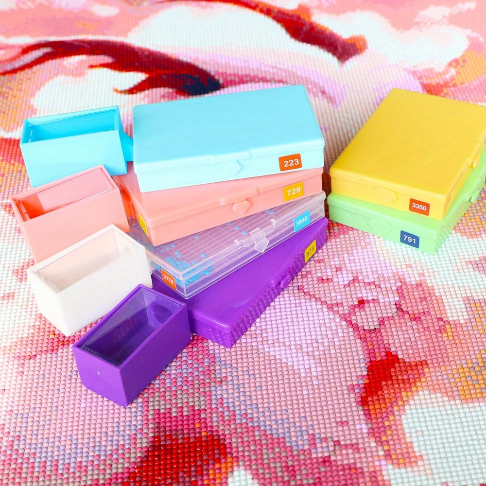 6pcs/ Set New 2 In 1 Diamond Art Tray Storage Box, Diamond Painting Tools Accessies, Storage Box For DIY Crafts