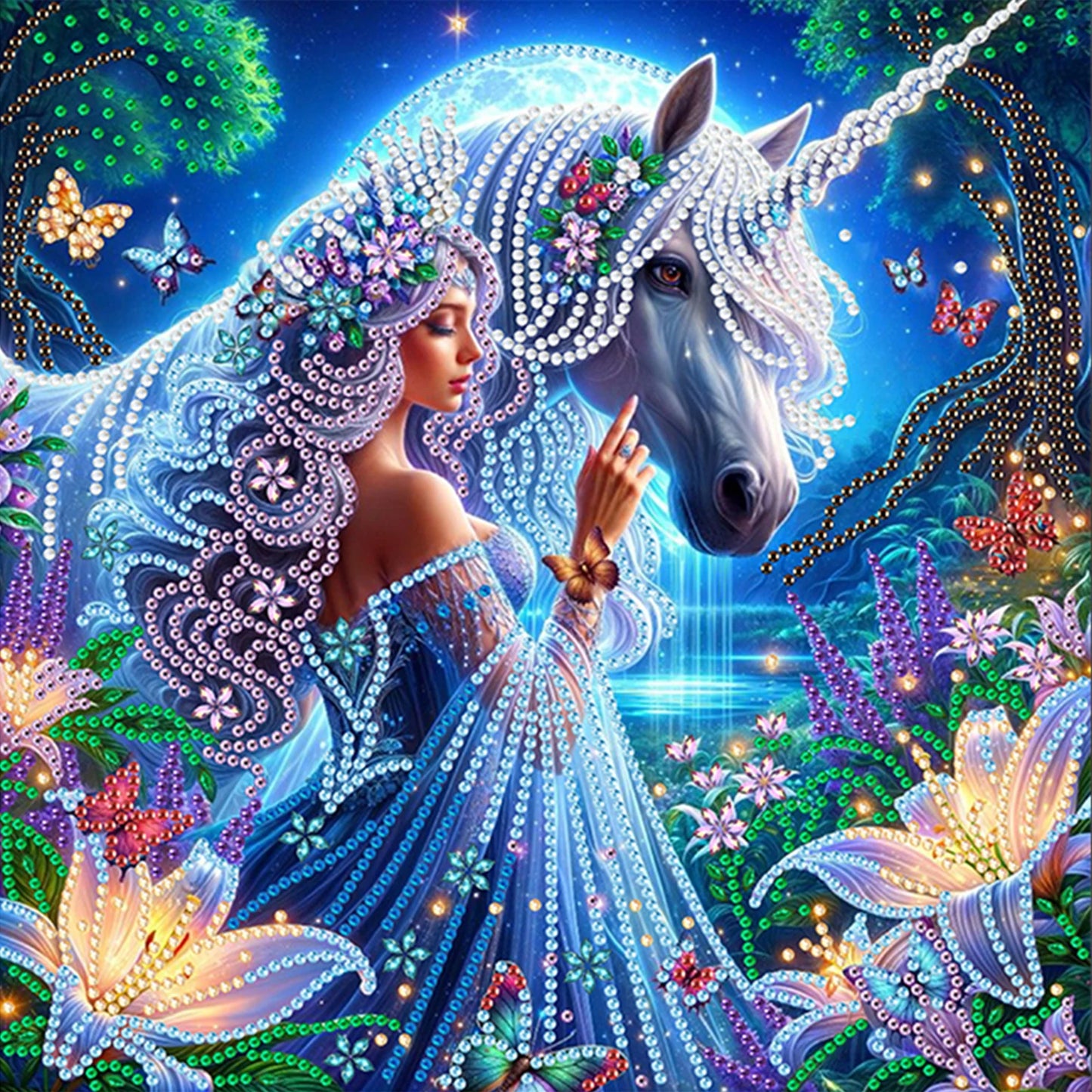 Beauty Diamond Art DIY Gem Art Diamond Painting Kits Crystal Rhinestones Diamond Painting 30x30cm
