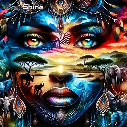 Evershine DIY Diamond Painting Woman / Elephant Full Square / Round Drill