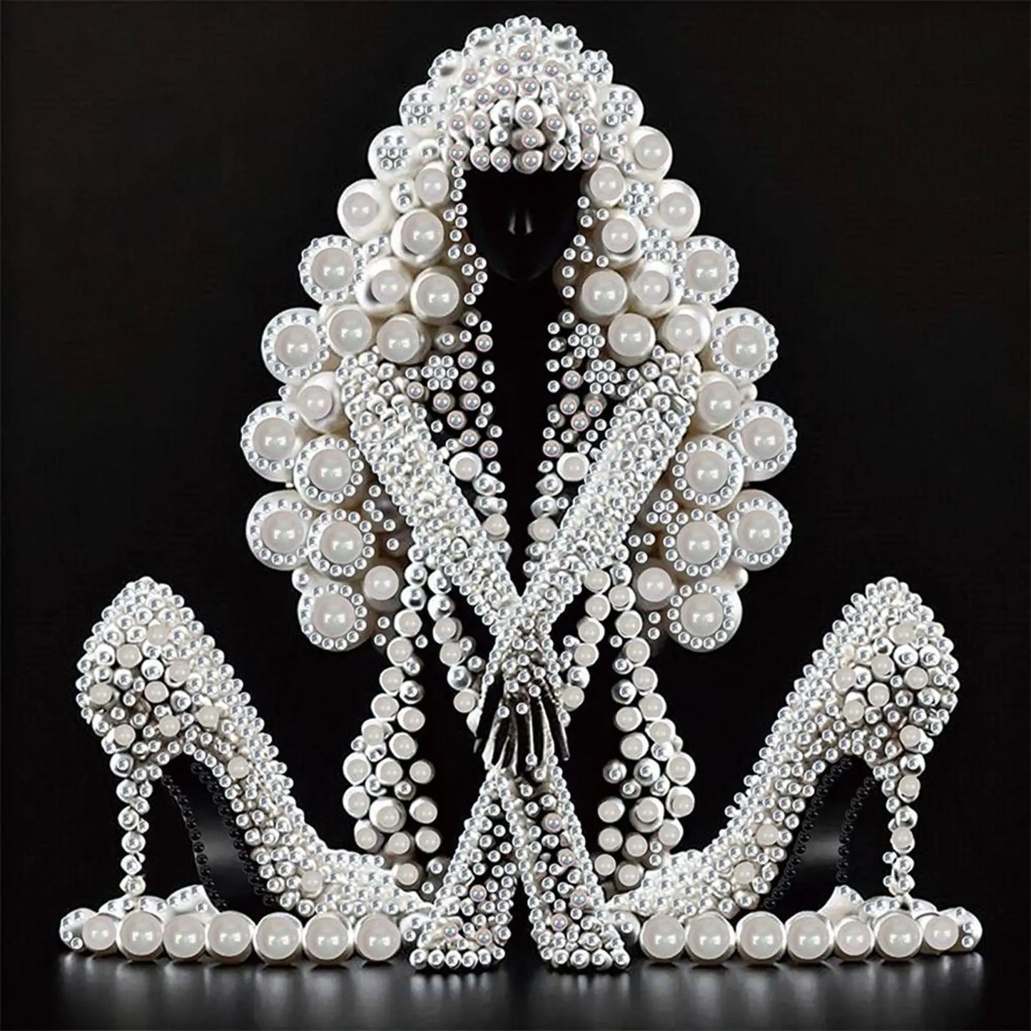 5D DIY Partial Special Shaped Drill Diamond Painting Kit Elegant Lady