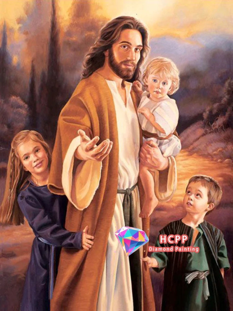 Jesus, Virgin Mary Diamond Painting Kit Square or Round Diamond 5D DIY Religious Mosaic