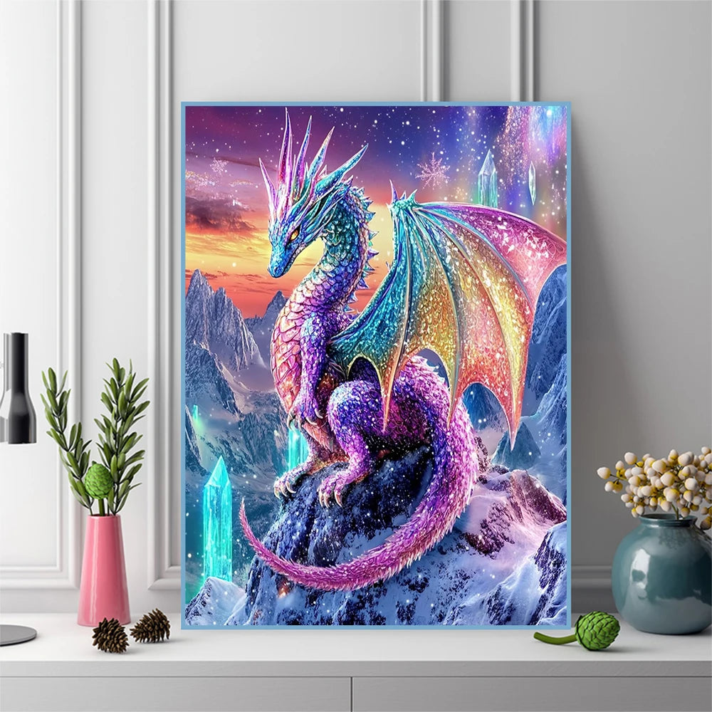 Momoart 5D DIY Diamond Painting Dragon Full Square Round Drills