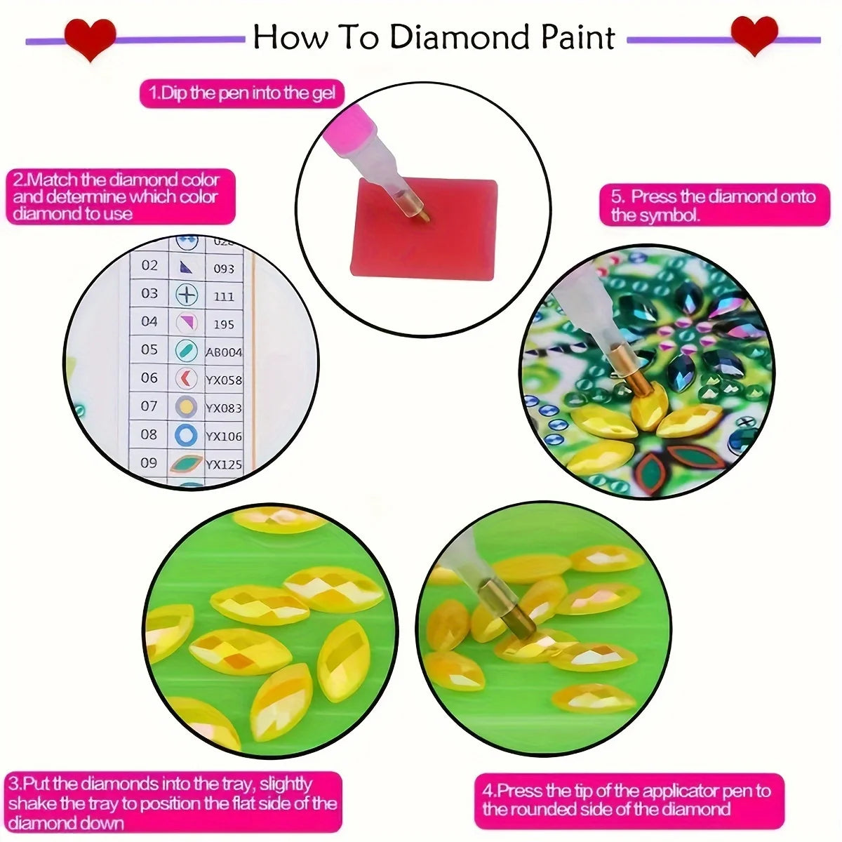 Fairy Diamond Painting Set - DIY Handicraft Set With Unique Shaped Crystals