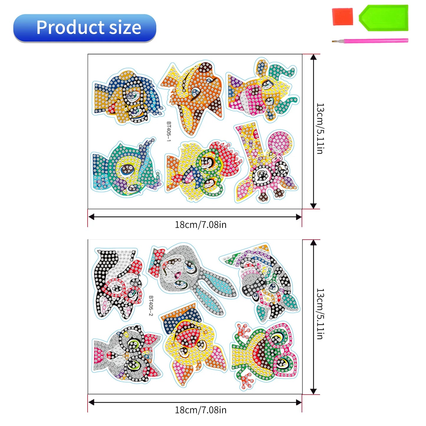 Diamond Sticker DIY Diamonds Art Diamonds Painting Stickers Cute Cartoon Pattern